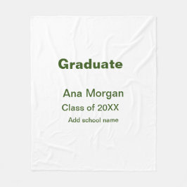 Student, lägg till namn, skolklass namn på 20XX en Fleecefilt