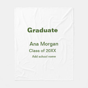 Student, lägg till namn, skolklass namn på 20XX en Fleecefilt