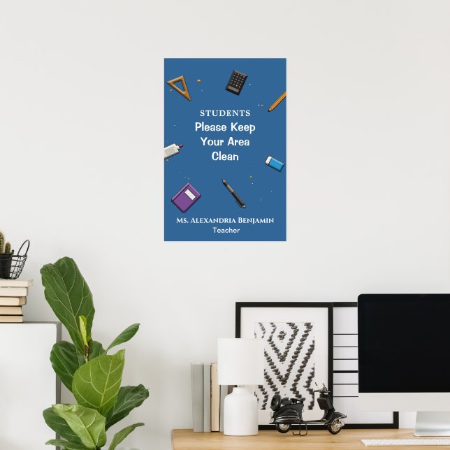Student Lärare Back to school personalize Poster (Hemmakontoret)