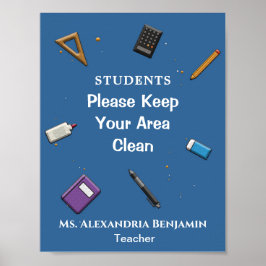 Student Lärare Back to school personalize Poster