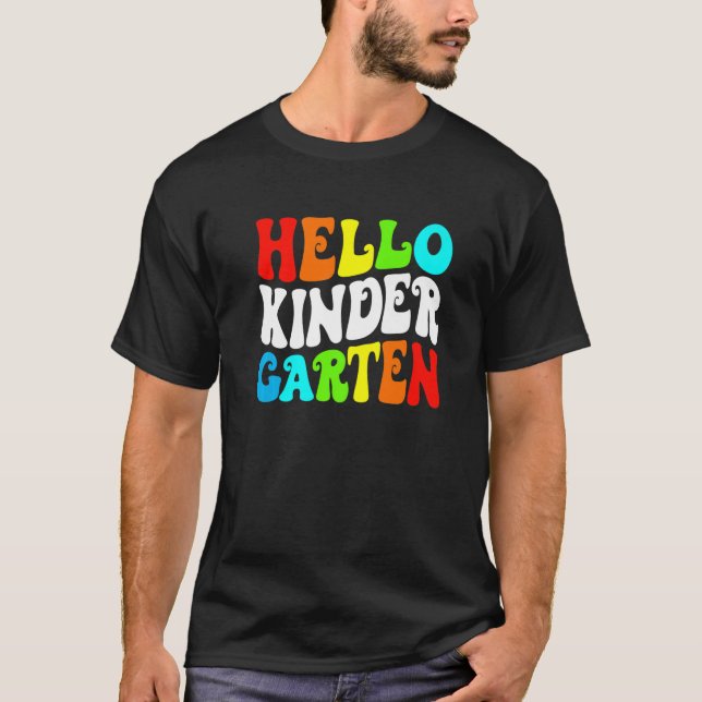 Student Lärare Hej Kindergarten Back to school T Shirt (Framsida)