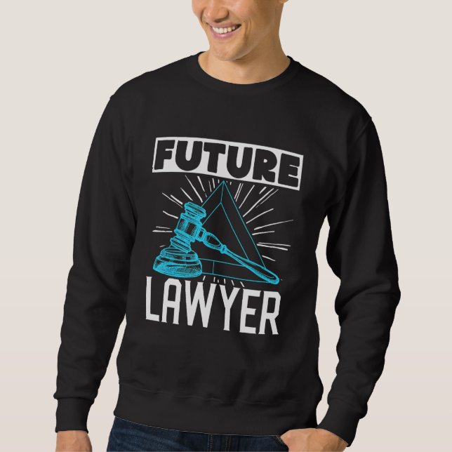 Student Law School Clerk Future Lawyer Attorney Lång Ärmad Tröja (Framsida)