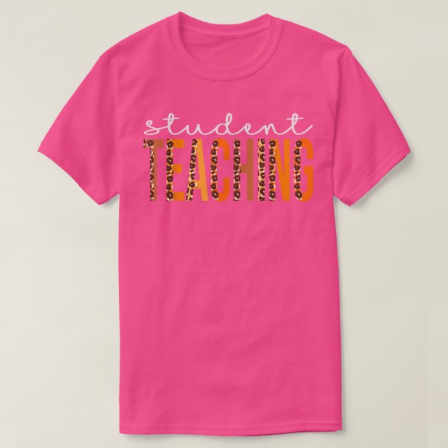 Student Lekande leopard Squad Cute Fall Hösten Th T Shirt (Design framsida)