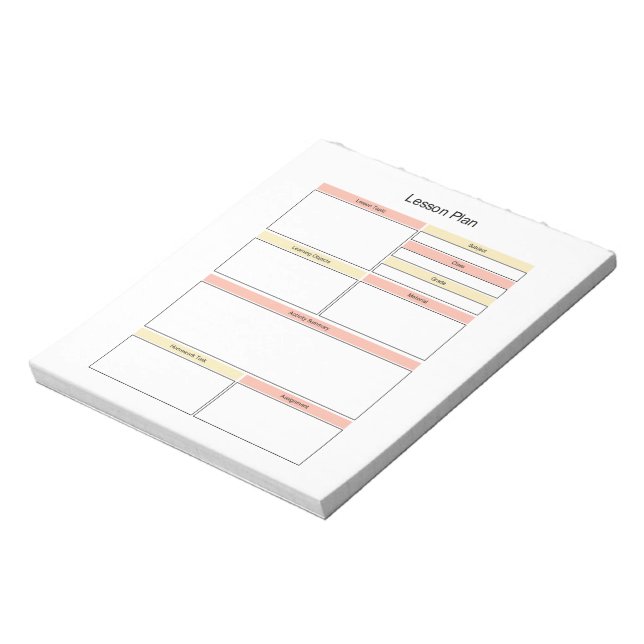 Student Lesson Plan Anteckningsblock (Roterad)