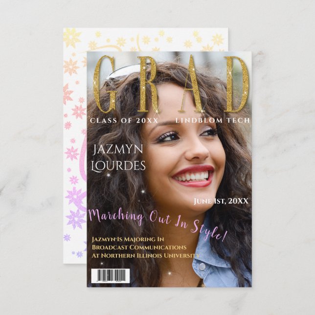 Student Magazine Cover Photo Studenten Announce (Fram/baksida)