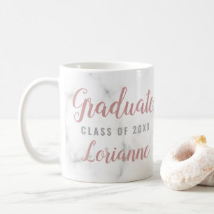 Student Marble Ro Guld Monogrammad Namn Kaffemugg