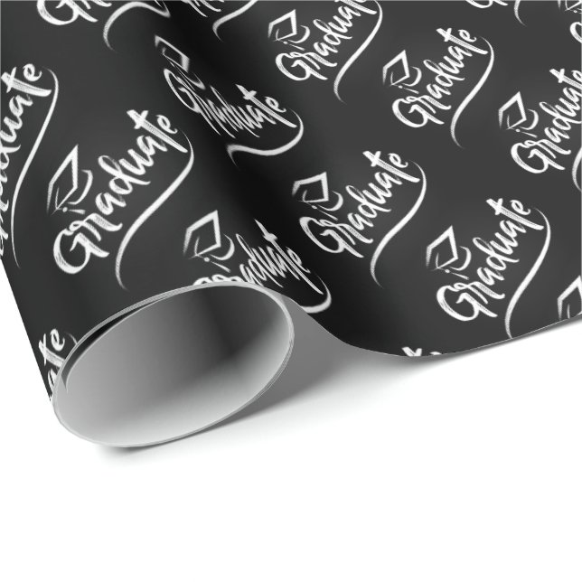 Student med Studentmössa Presentpapper (Rullad Hörn)