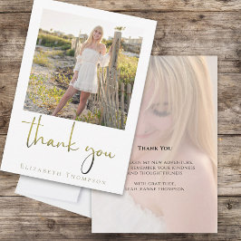 Student Modern enkel calligrafi Guld Tack Kort