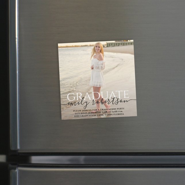 Student Modern fotomall - Enkel magnet (Skapare uppladdad)