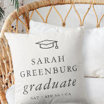 Student Modern minimalistisk enkel Chic Studenten Kudde<br><div class="desc">Design består av serif-typografi på en enkel bakgrund. Finns här: http://www.zazzle.com/store/selectpartysupplies</div>