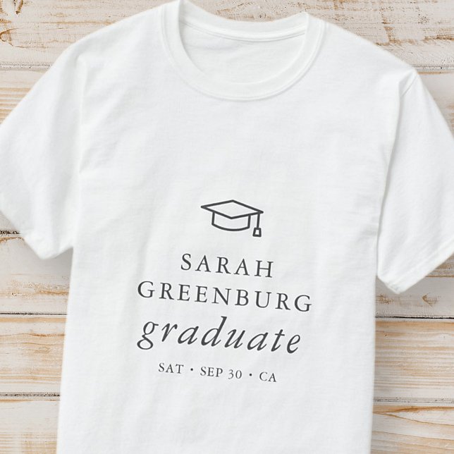Student Modern minimalistisk enkel Chic Studenten T Shirt (Skapare uppladdad)