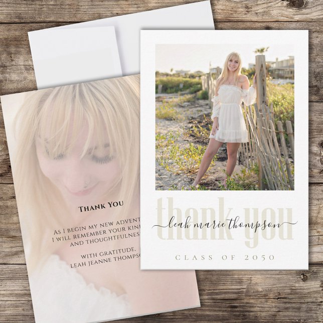 Student Modern Simple Trendig Minimalist Tack Kort (Skapare uppladdad)