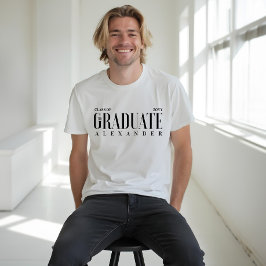 Student Modern Trendig klass 2022 Grad Namn T Shirt