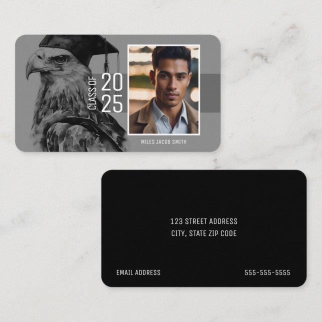 Student Namn-kort | Eagle Visitkort (Fram/baksida)
