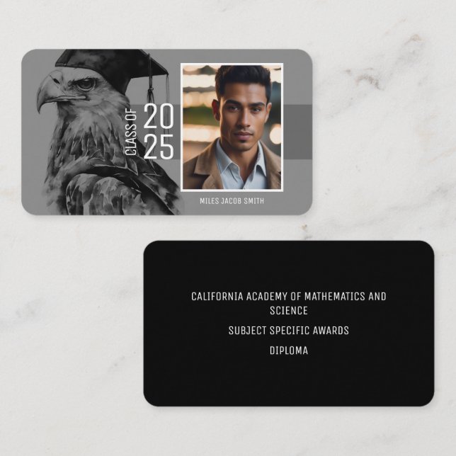 Student Namn-kort | Eagle Visitkort (Fram/baksida)