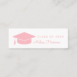 student namn-kort, kvinnoklass, rosa