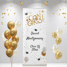 Student - Namn - Lodrät, upprullbar banderoll