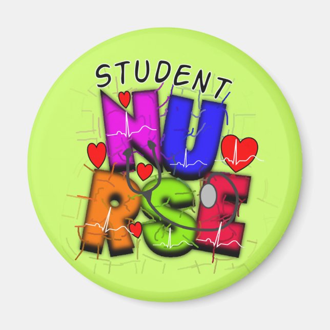 Student Nurse Artsy Gifts Magnet (Framsidan)