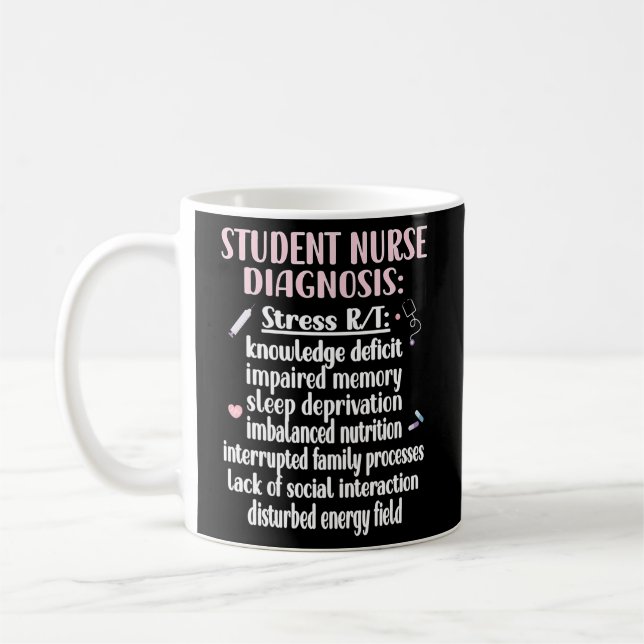 Student Nurse Diagnosis Sjuksköterskeskola Student Kaffemugg (Vänster)