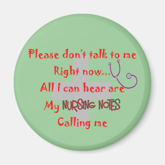 Student Nurse ’Nursing Notes’ Funny T-shirt Magnet