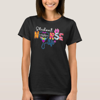 Student Nurse Play Egg Bunny Kärlek Stethoscope Rn T Shirt