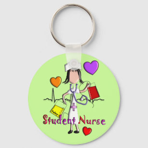Student Nurse-presentationer med Stil-grafik Nyckelring