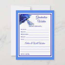 Student Önskemål & Advice | Blå och vit Anteckningskort