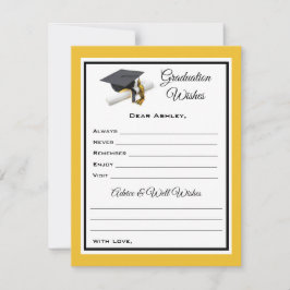 Student Önskemål & Advice | Svart och Gult Anteckningskort