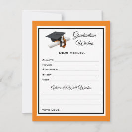 Student Önskemål & Advice | Svart och Orange Anteckningskort