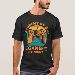 Student på dagen spelare på natten, examen Gaming T Shirt