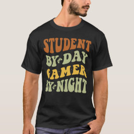 Student på dagen spelare på natten, examen speland t shirt