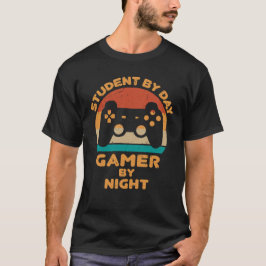 Student på dagen spelare på natten, examen speland t shirt