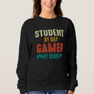 Student på dagen spelare på natten Vintage-spelare T Shirt