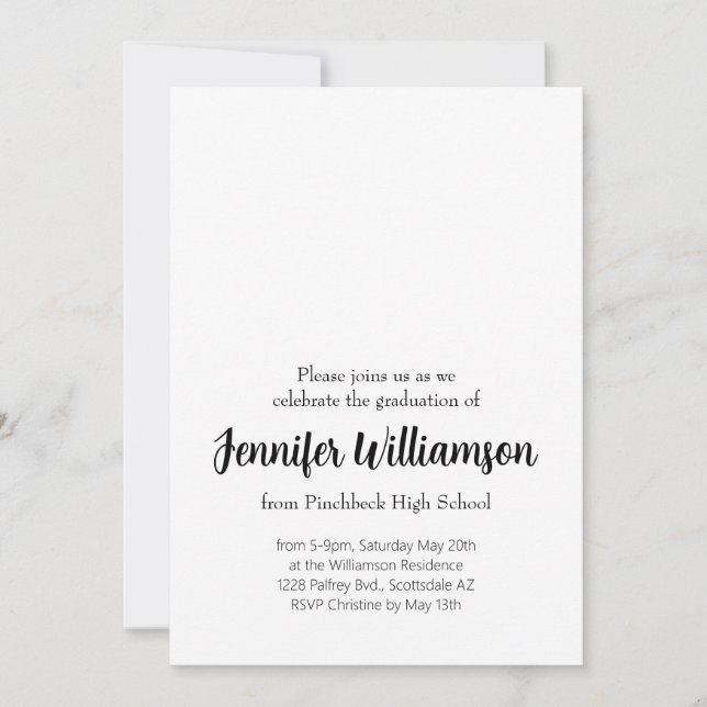 student-partybjudan på ena sidan inbjudningar (Framsida)