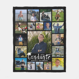 Student-penseltypografi 19 fotokollage svart fleecefilt