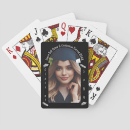 Student Photo, Cap & Tassel, Diploma - Black Arch Casinokort