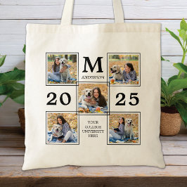 Student Photo Collage Monogram Keepsaké Tygkasse