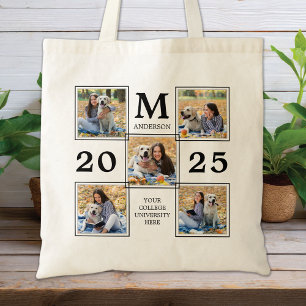 Student Photo Collage Monogram Keepsaké Tygkasse