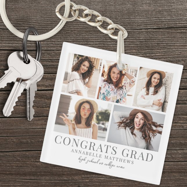 Student Photo Collage Studenten (Graduate Photo Collage Graduation Keychain)