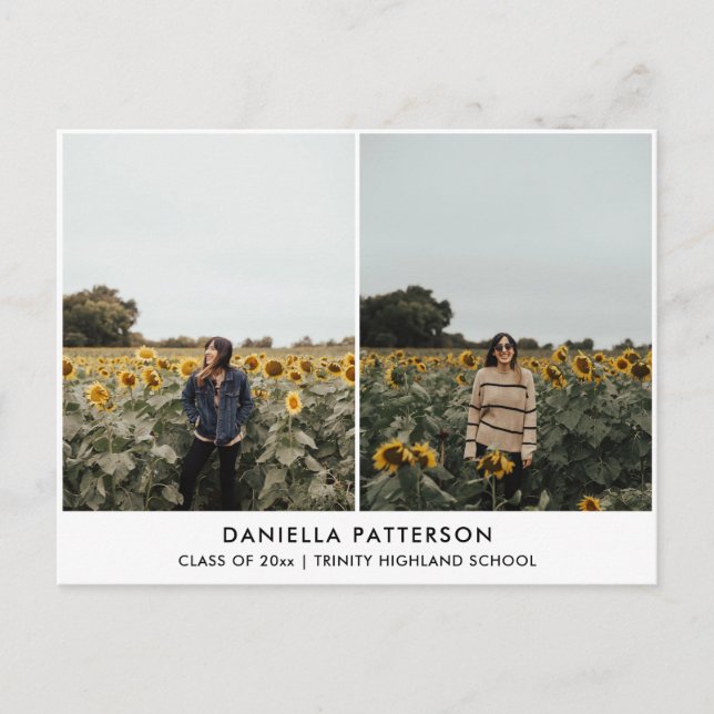 Student Photo | Enkel Studentfest Inbjudan Vykort (Framsida)