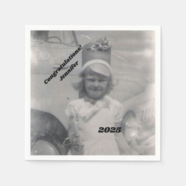 Student Photo | Grattisar | Namn och år Pappersservett (Framsidan)