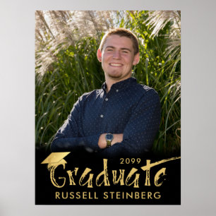 Student Photo Guld-penseltypografi Poster