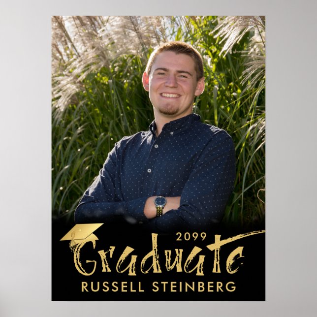 Student Photo Guld-penseltypografi Poster (Framsidan)