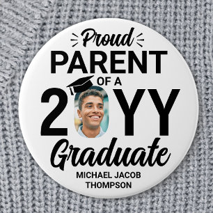 Student Photo Proud Parent Modern Black and White Knapp