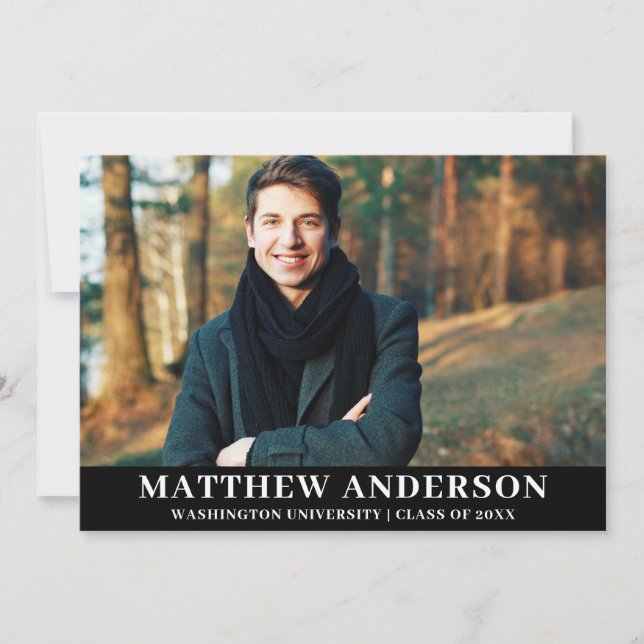 Student Photo Studenten annons Card Meddelande (Framsida)