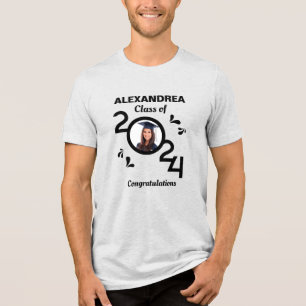 Student Photo Studenten klass År 2024 Anpassningsb T Shirt