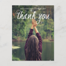 Student Photo Tack in Modern Calligraphy Vykort