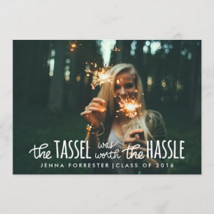 Student Photo Tassel var värd hasselskriptet Inbjudningar