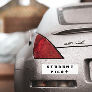 Student Pilot Enkel Flygplan Aviation anpassad Bildekal