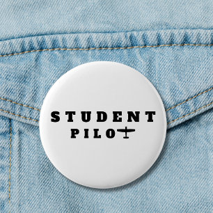 Student Pilot Enkel Flygplan Aviation anpassad  Knapp